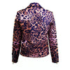 Jaguar Printed Women's Jacket, Cowhide Leather Brando Fashion Clothing, Waist Belted Leopard Design, Shoulder Epaulettes Jacket Women,